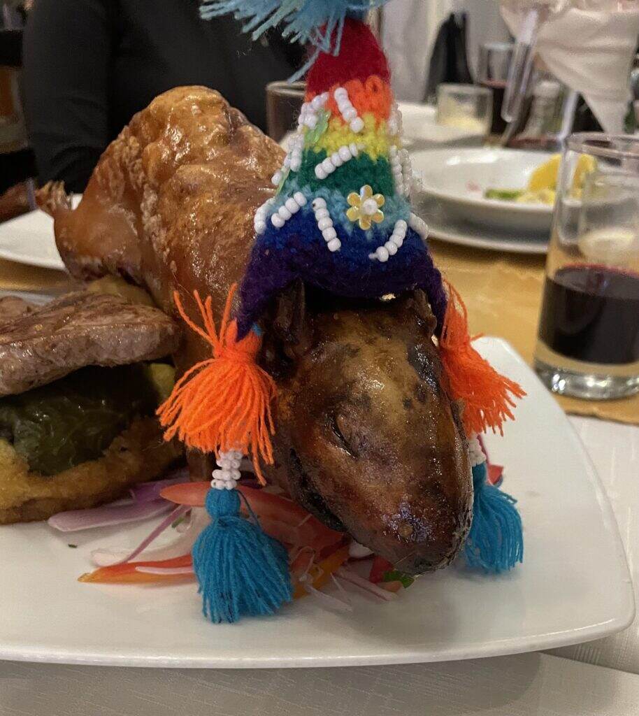 A traditional meal served in Peru