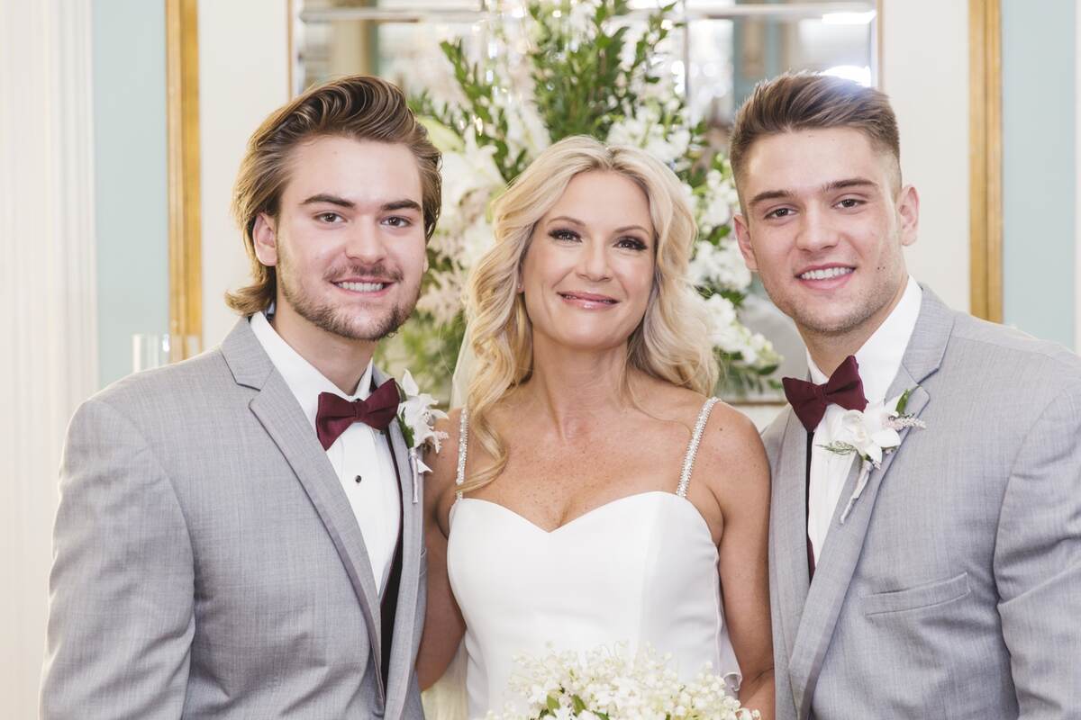 Nicholas Maxwell's wife with her sons