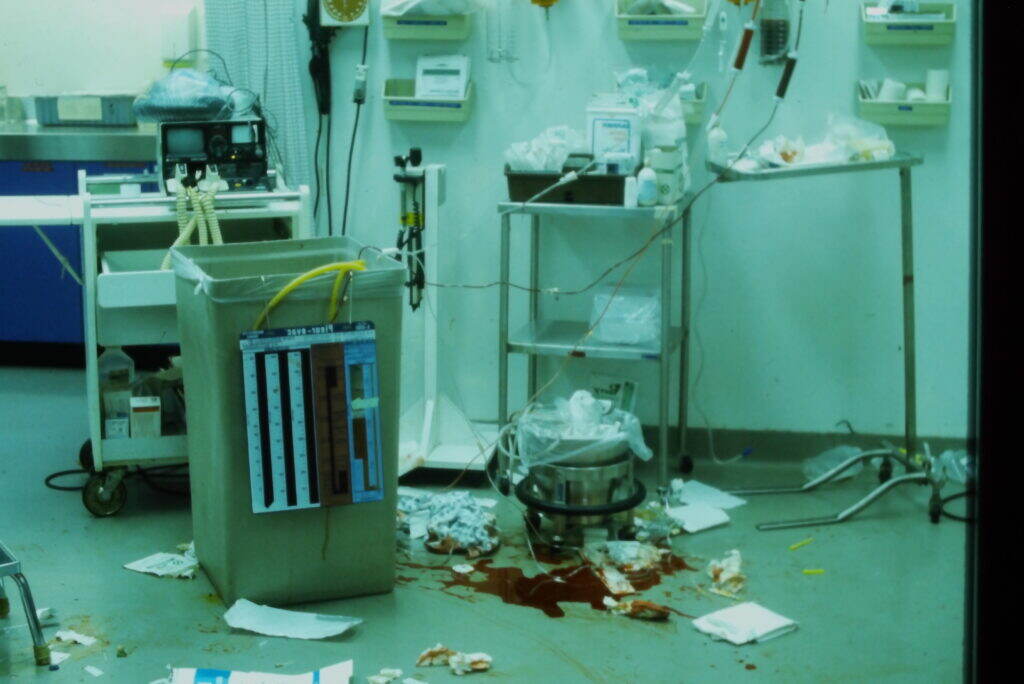 Aftermath of a resuscitation.